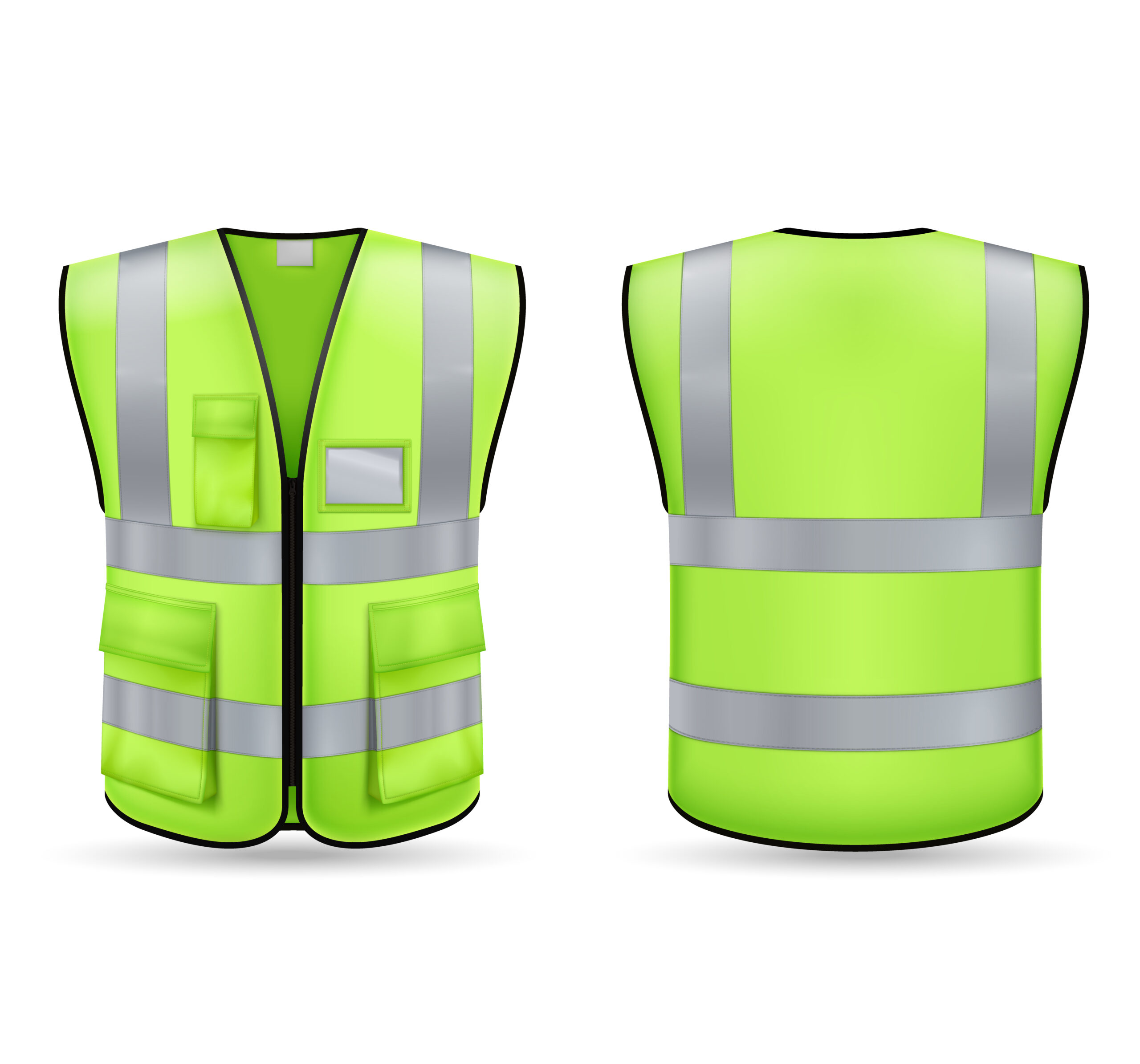 Front and back view of green vest mockup with reflective stripes and pockets isolated on white background realistic vector illustration SSUCv3H4sIAAAAAAACA02RTU/DMAyG/4qVc8dA3HoEDQQXJjhOHNzUa03TpErcjmnqf8fpPsTNH29e209OpsLE1pQnw86NSSIKB2/Kh8JQzRIiozPl/VyYJChjoqRazSwKNdpd8qvJ7pTrpjRPhKMc1y+Y2uymj8dKy88uSMu+MXNxVX5UP2Ql3SRvKTi1rs38XRhsyNtjHqgTIznCZf5OW91BKPaXZSauKZxDHGvOoZmCRaf9x7ysHhb6XG0iDi3byBPFnNeUrAbmJQYvgL6GCm0HE9MBwh6aSORhoiTQB9uNAxxYWoi0d7q1moAS44HS8nRQCUkCvtwAwcOhZaHFtIlhVFEkdJyErdpa5Qv/ud/BRqFj5Qg226/F9JN8Tary8L59hX2IvXIrjPxmeqa4YDx7pXU441z36Fc91rQKN76h01+d5/kPNje1EPMBAAA=