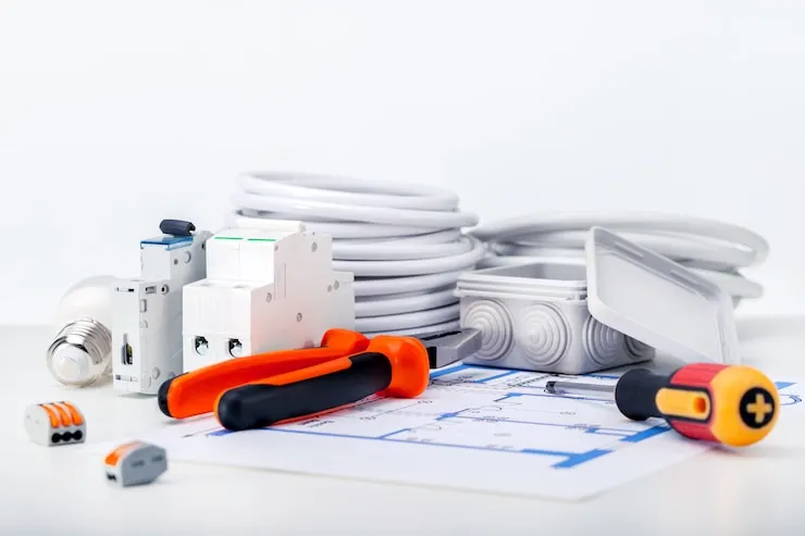 electric-different-equipment-wires-tools-electrical-diagram_106035-343